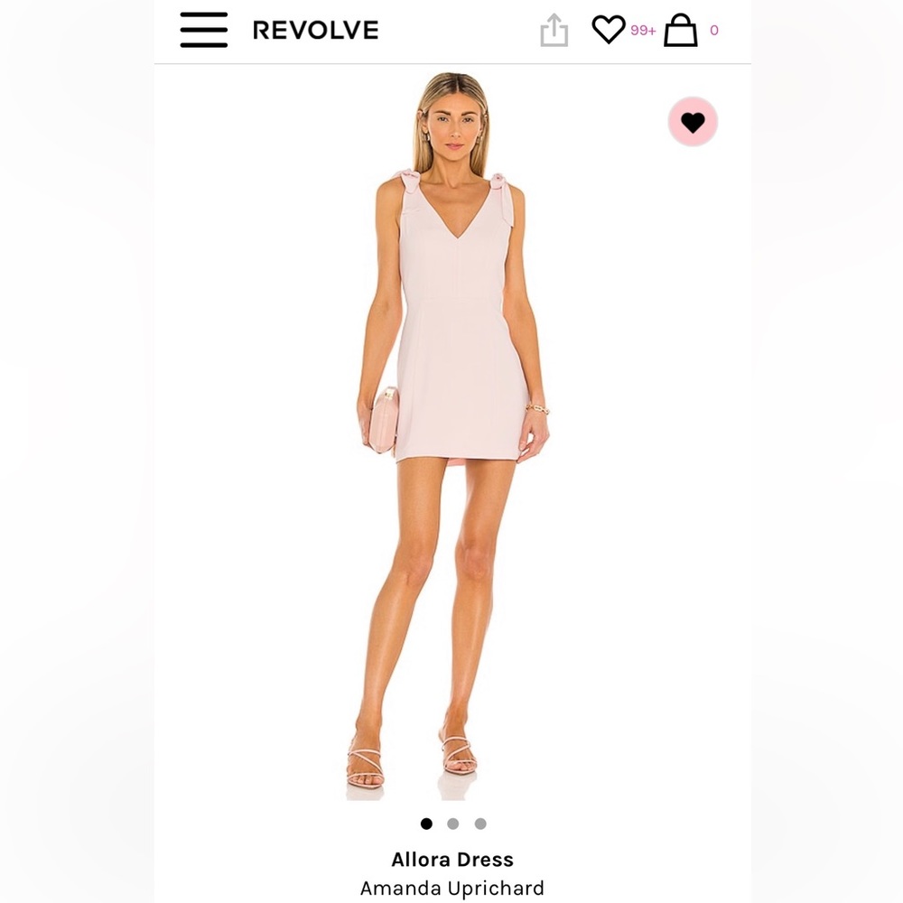 NWOT Amanda Uprichard Allora Dress in Blush